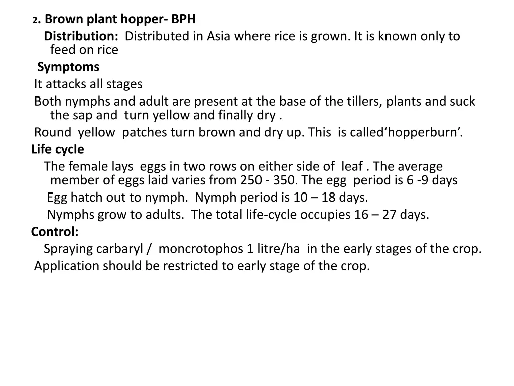 2 brown plant hopper bph distribution distributed