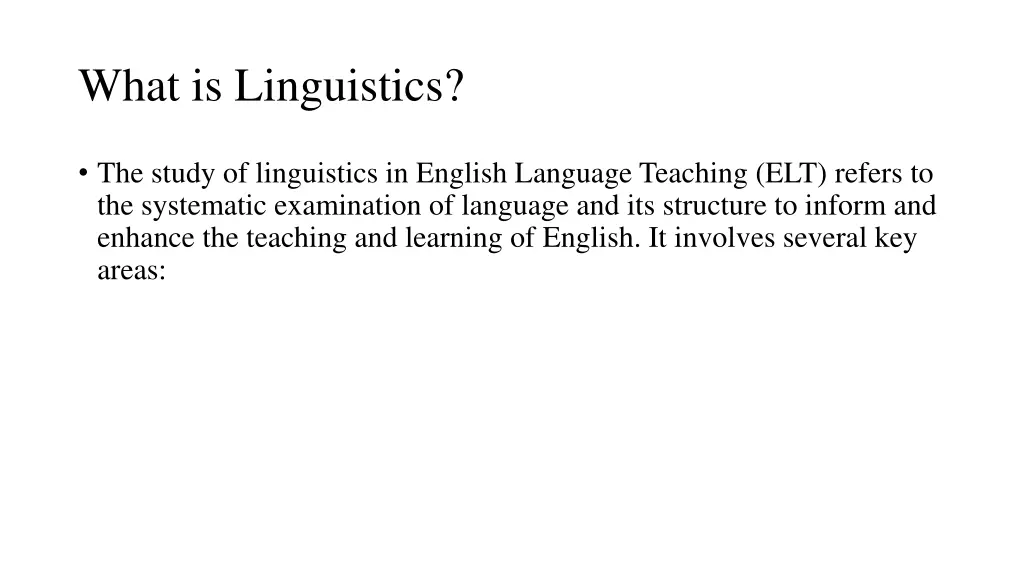 what is linguistics