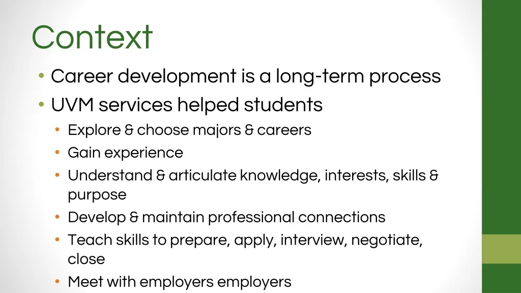 context career development is a long term process