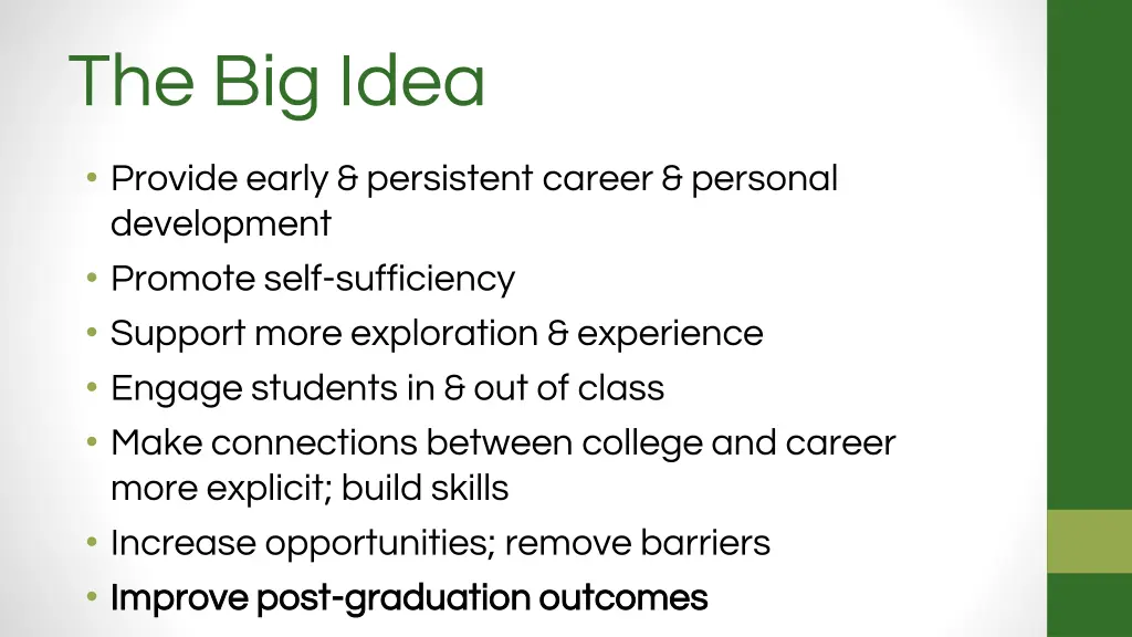 the big idea