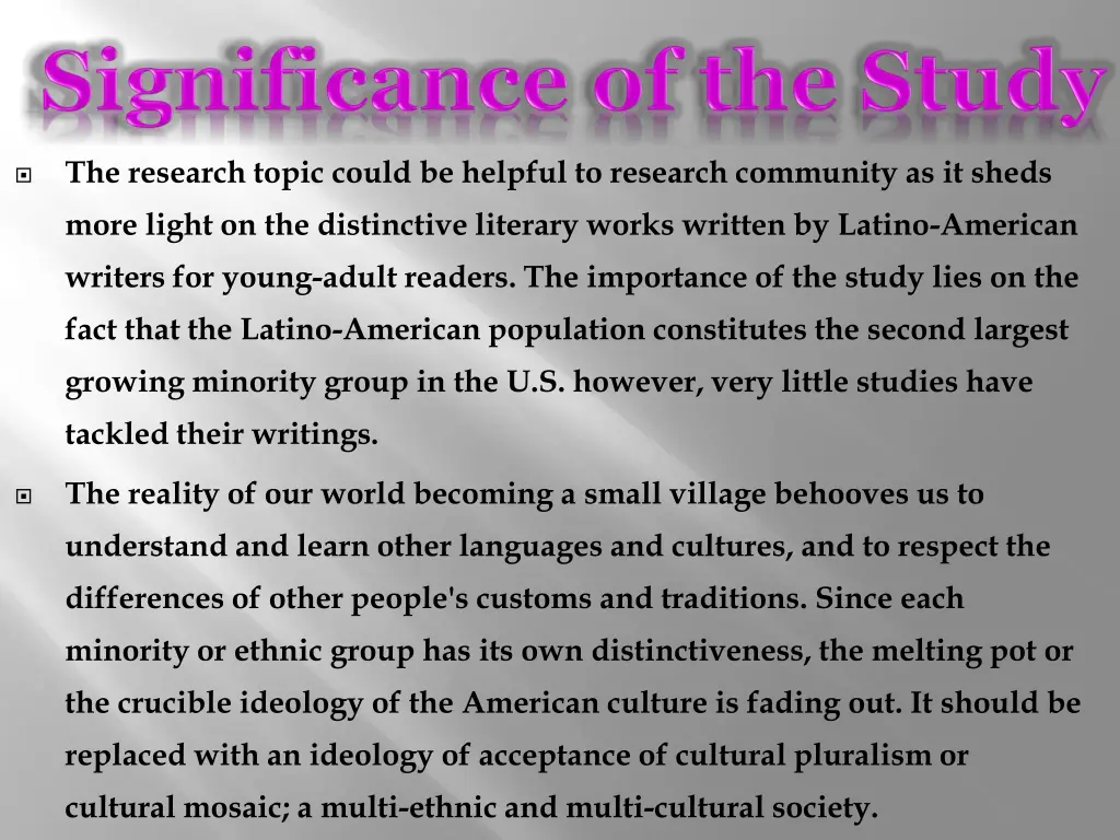 the research topic could be helpful to research