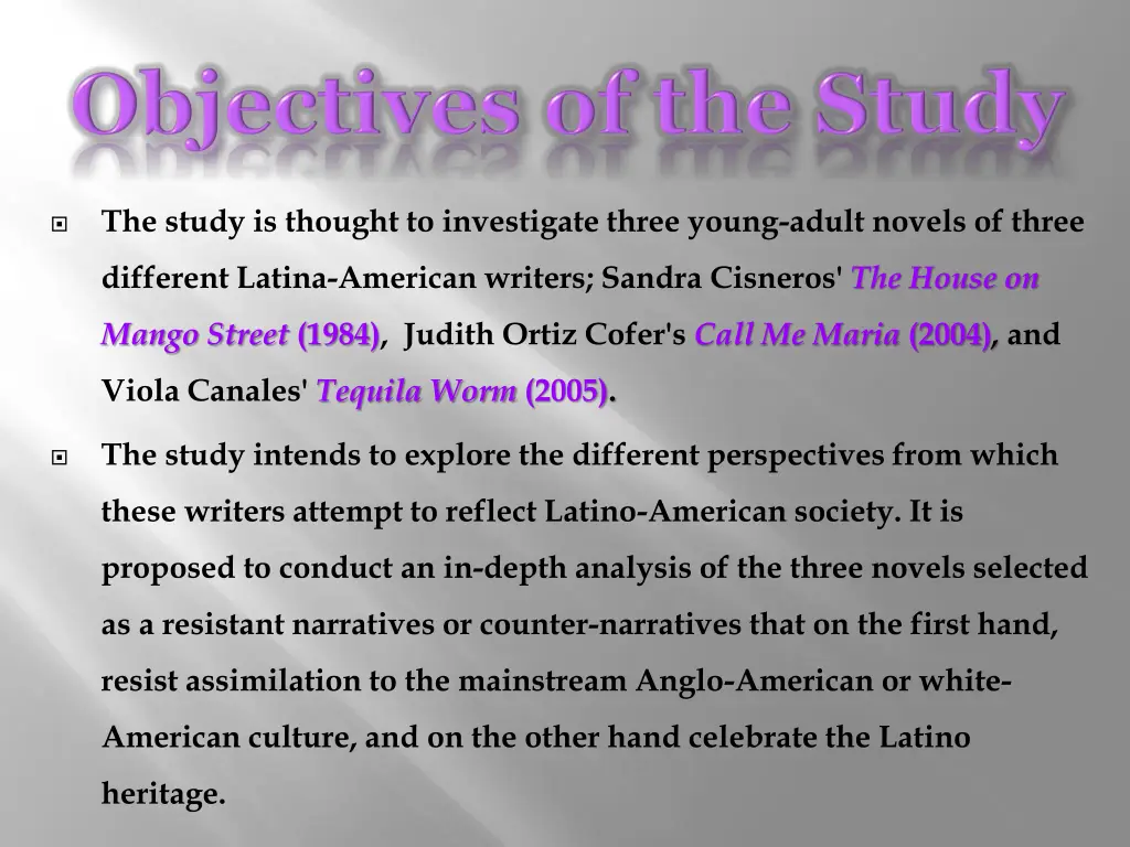 the study is thought to investigate three young