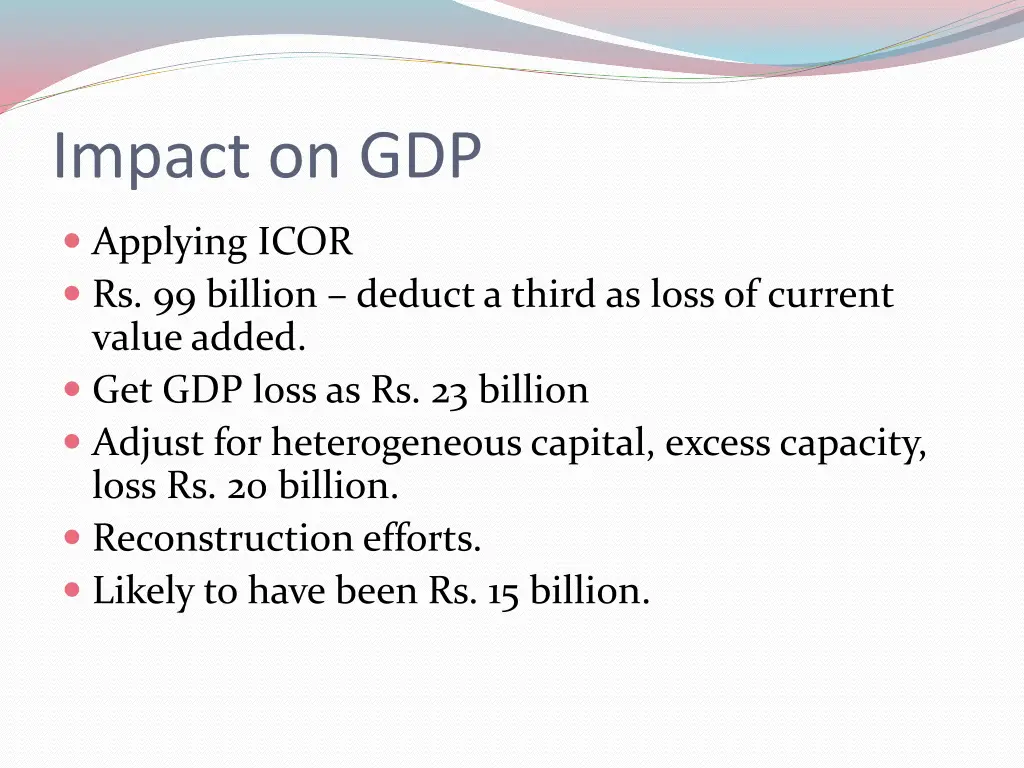impact on gdp