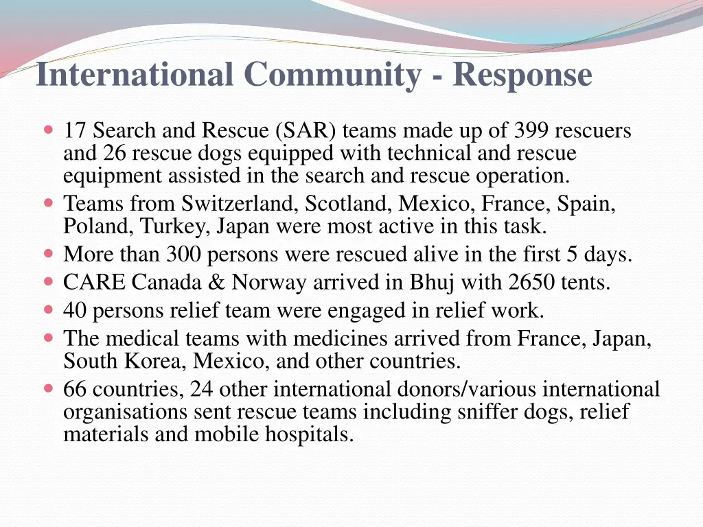international community response