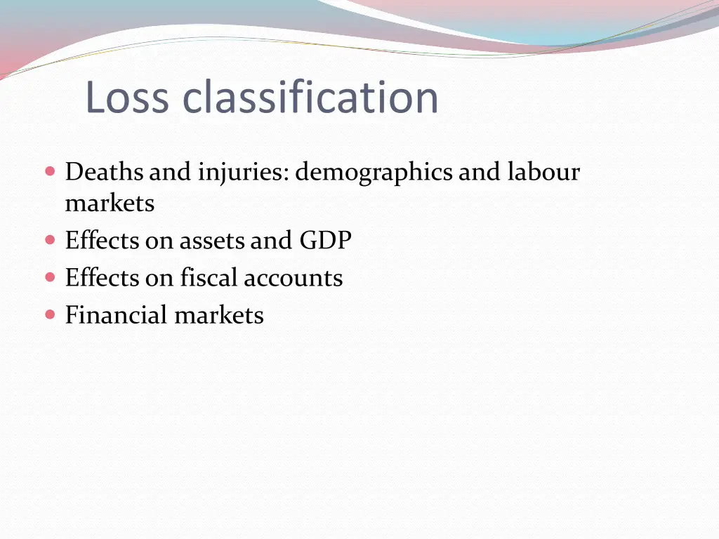 loss classification