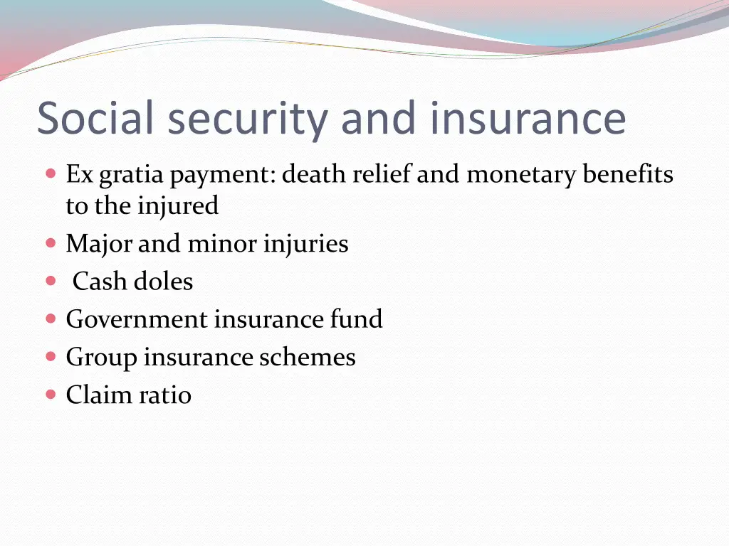 social security and insurance