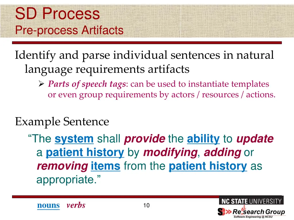 sd process pre process artifacts