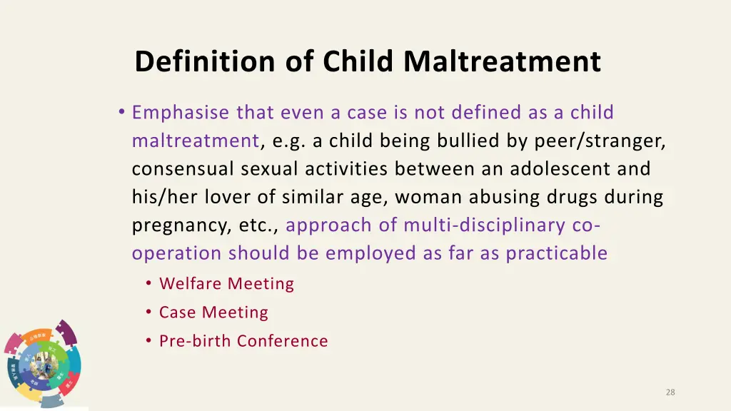 definition of child maltreatment 1