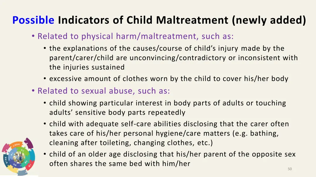 possible indicators of child maltreatment newly 1