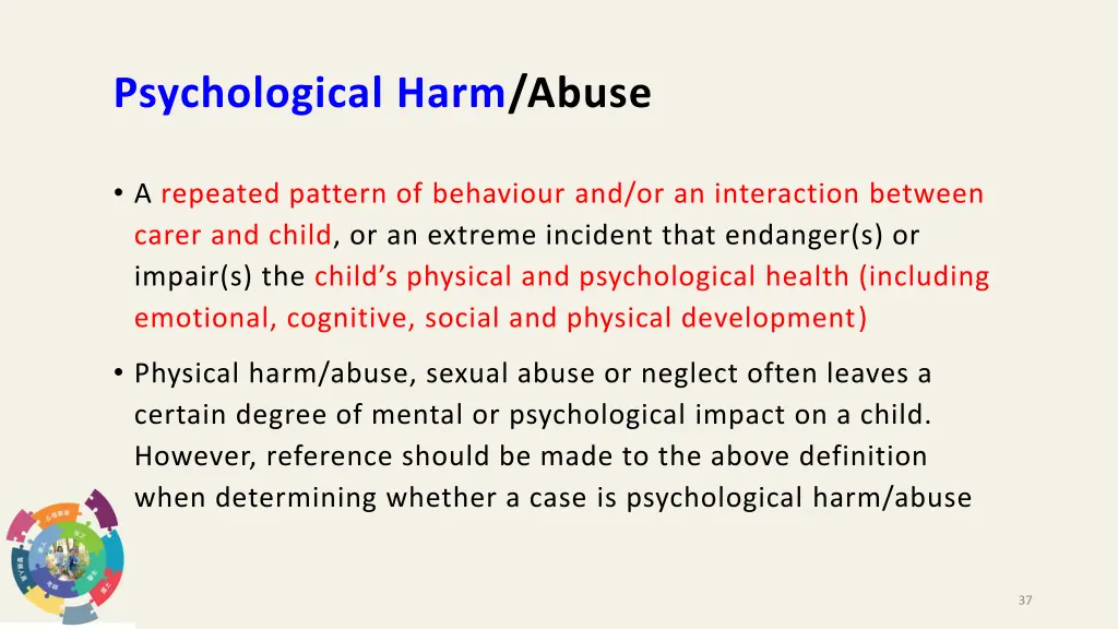 psychological harm abuse