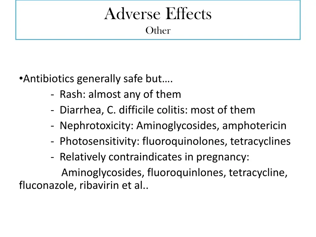 adverse effects other