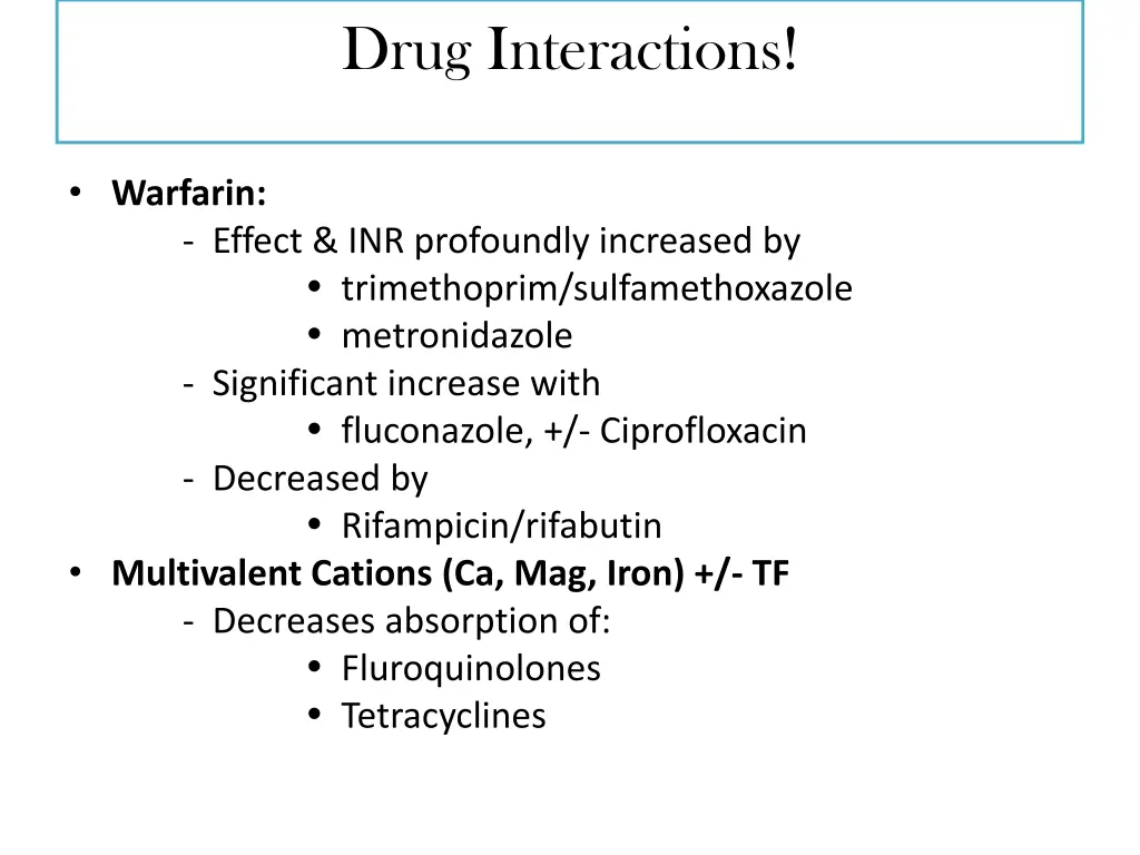 drug interactions 1