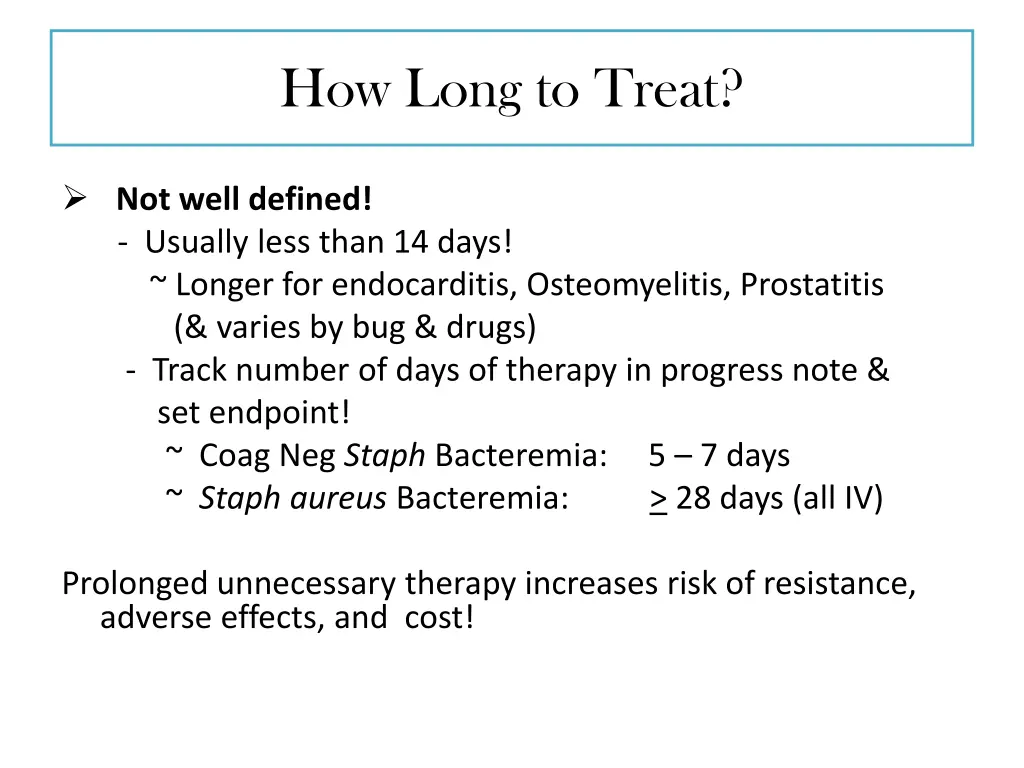how long to treat
