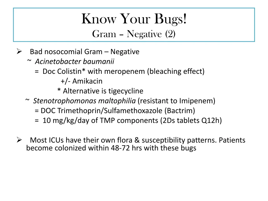 know your bugs gram negative 2