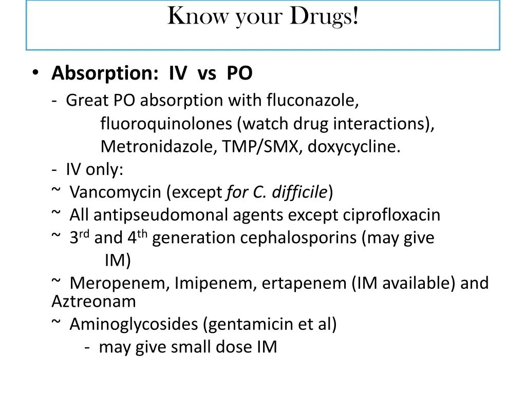 know your drugs 1