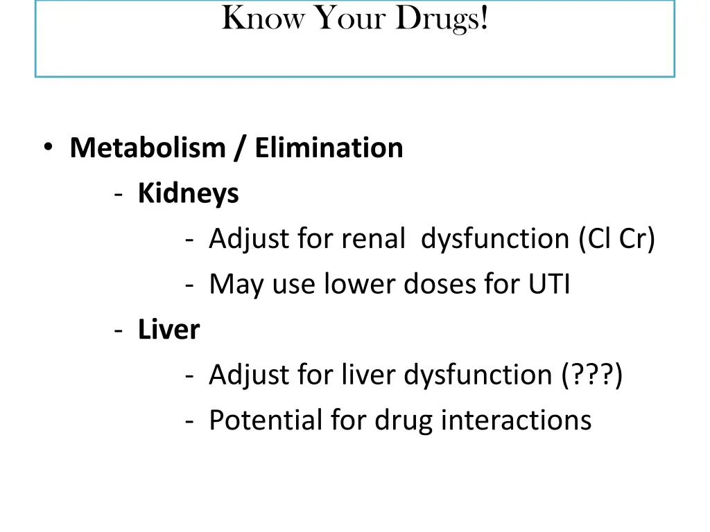 know your drugs 3