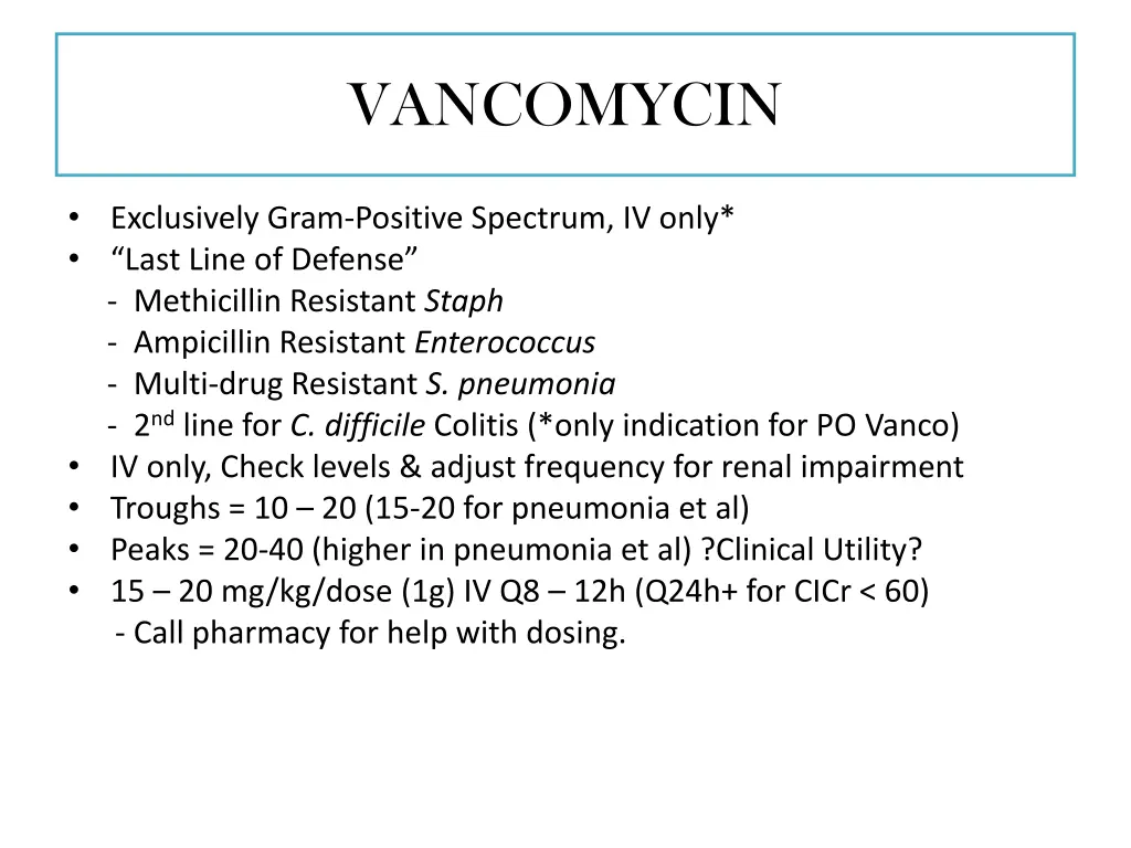 vancomycin