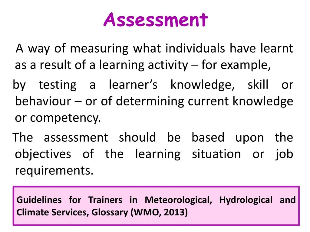 assessment