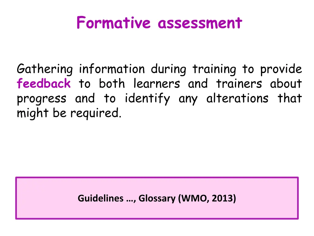 formativ assessment