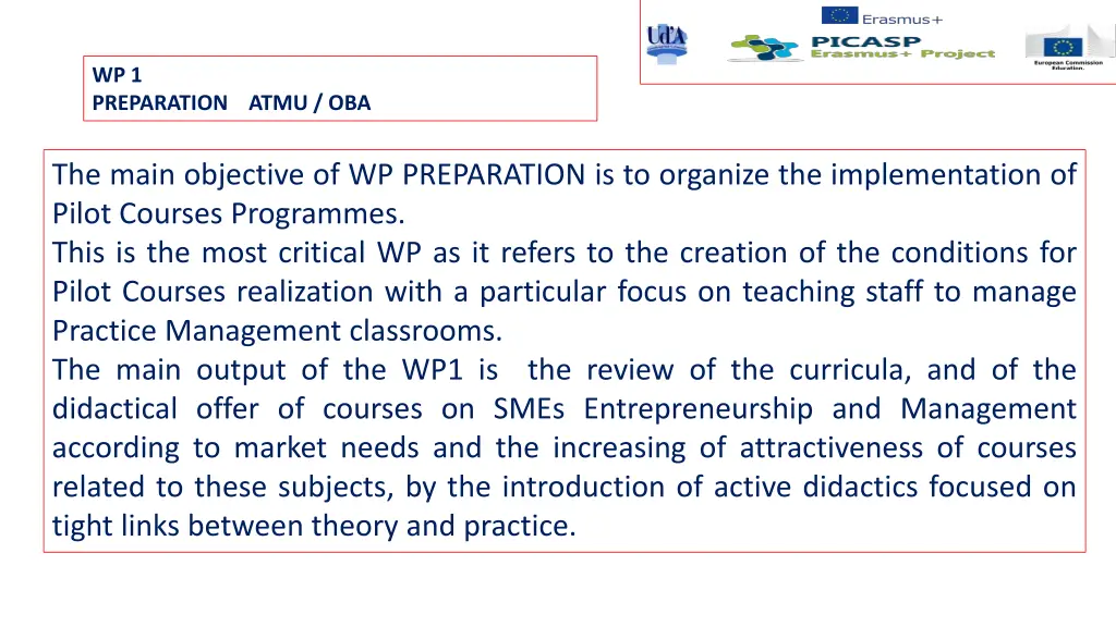 wp 1 preparation atmu oba