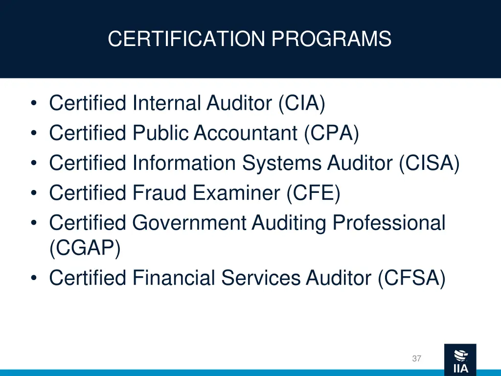 certification programs