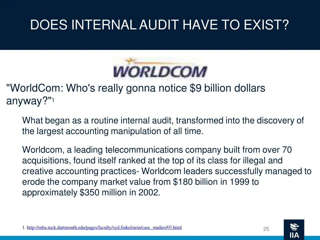does internal audit have to exist 1