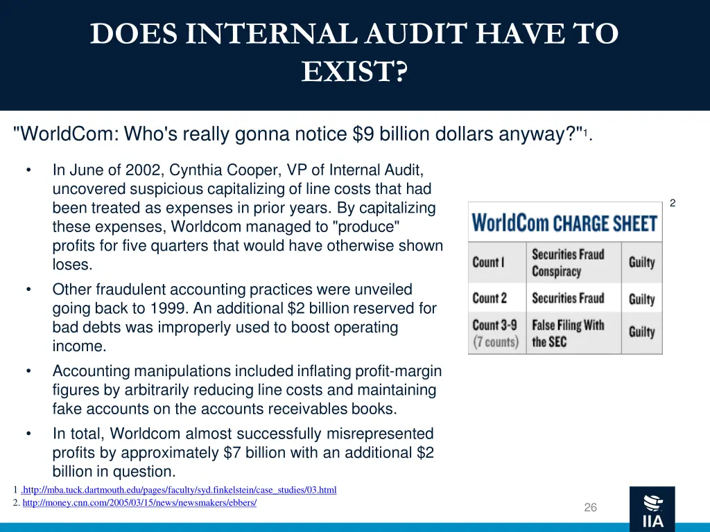 does internal audit have to exist 2