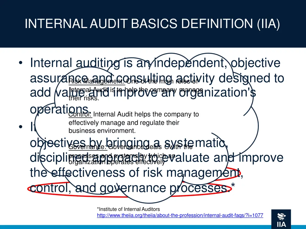 internal audit basics definition iia 10