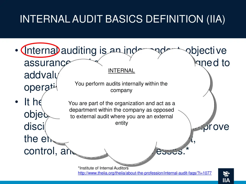 internal audit basics definition iia 2