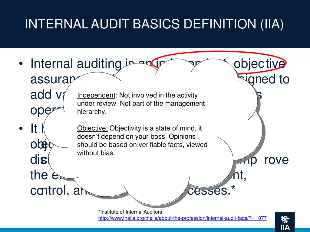 internal audit basics definition iia 4