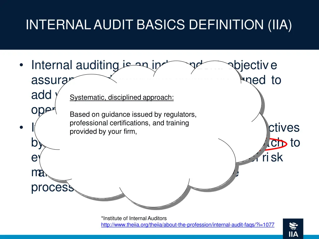 internal audit basics definition iia 8