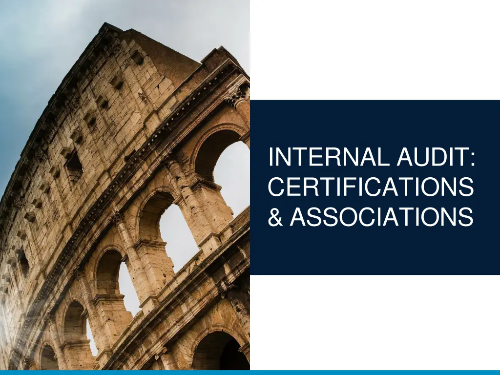 internal audit certifications associations