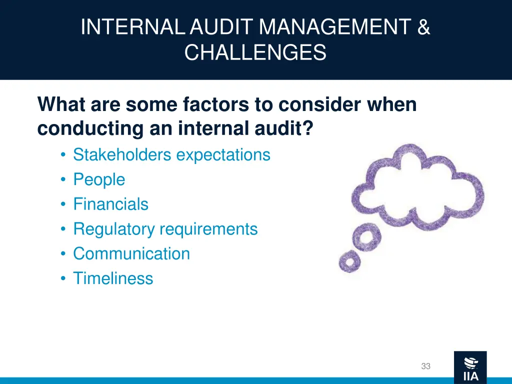 internal audit management challenges