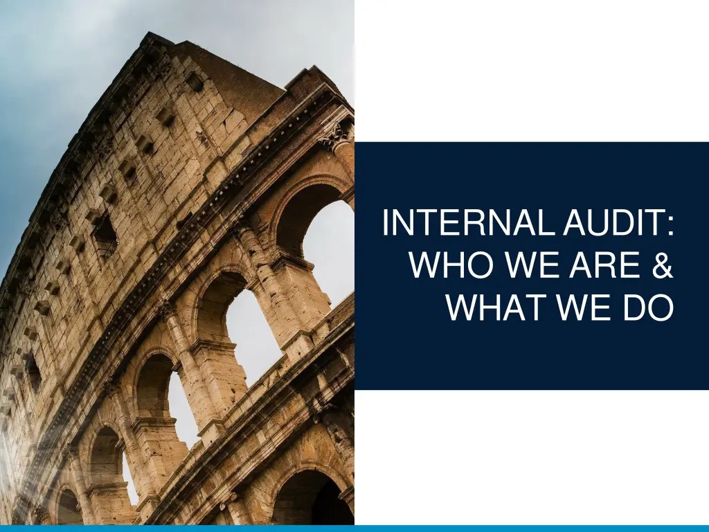 internal audit who we are what we do