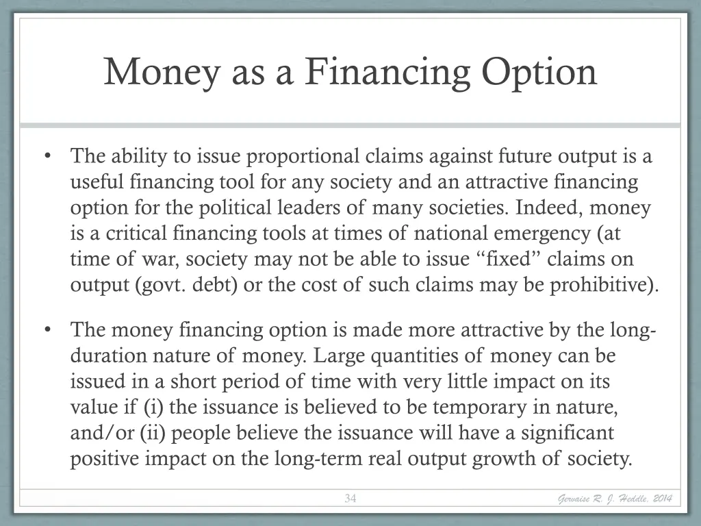 money as a financing option