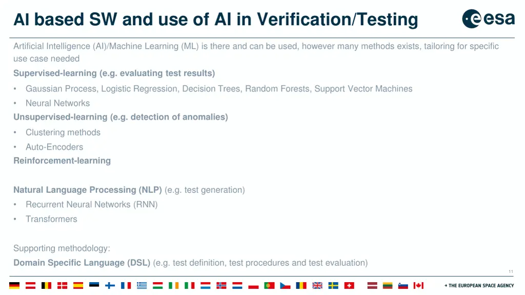 ai based sw and use of ai in verification testing