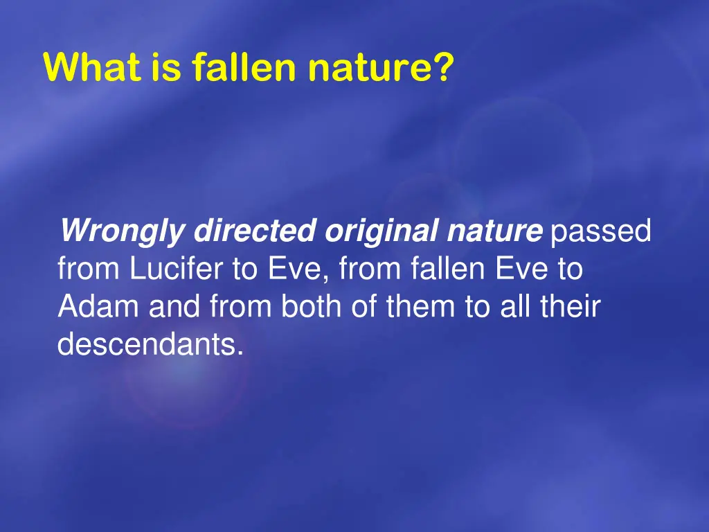 what is fallen nature
