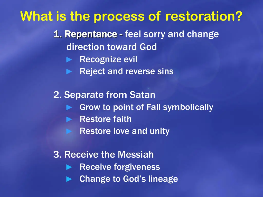 what is the process of restoration