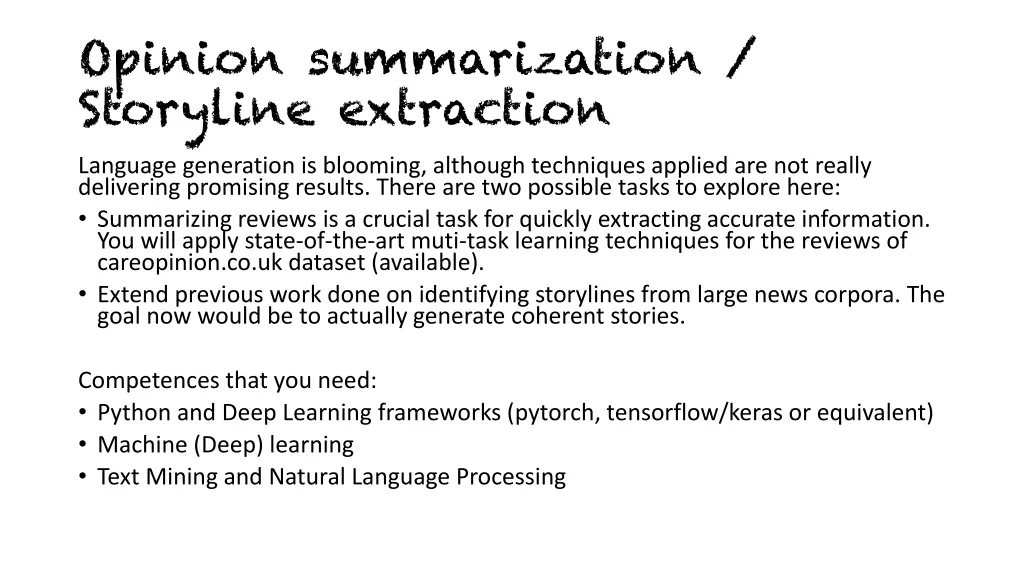 opinion summarization storyline extraction
