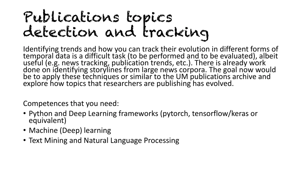 publications topics detection and tracking
