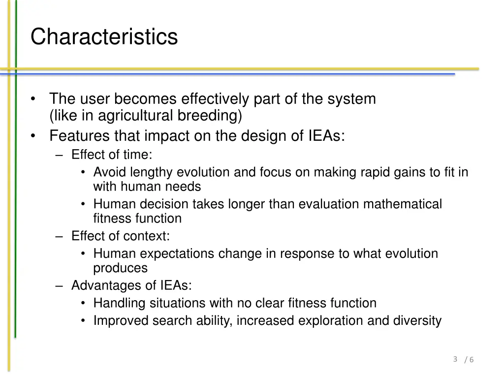 characteristics