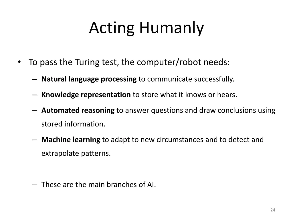 acting humanly