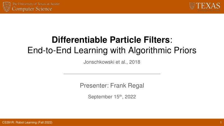 differentiable particle filters