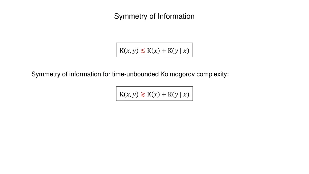 symmetry of information 1