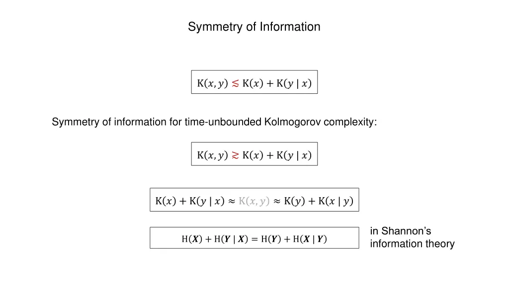 symmetry of information 2