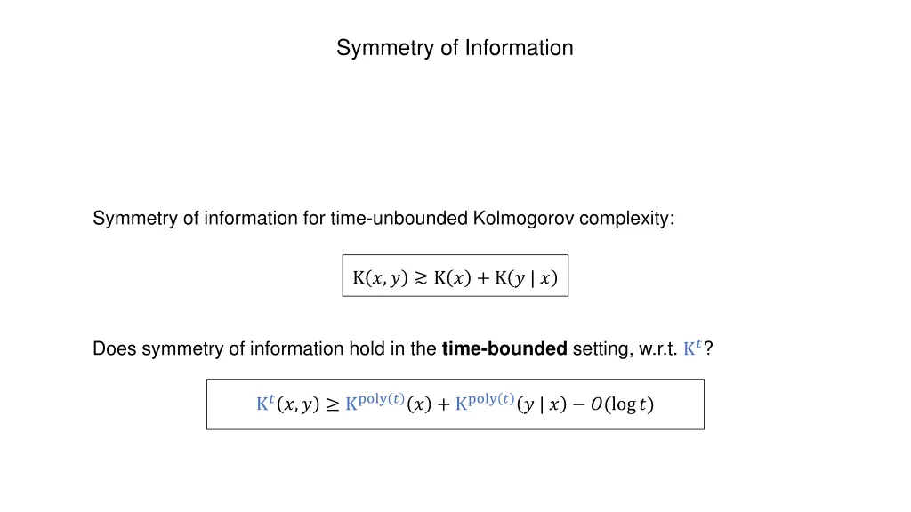 symmetry of information 3