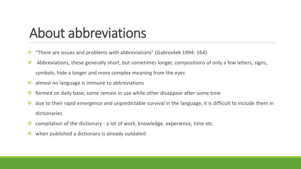 about abbreviations about abbreviations