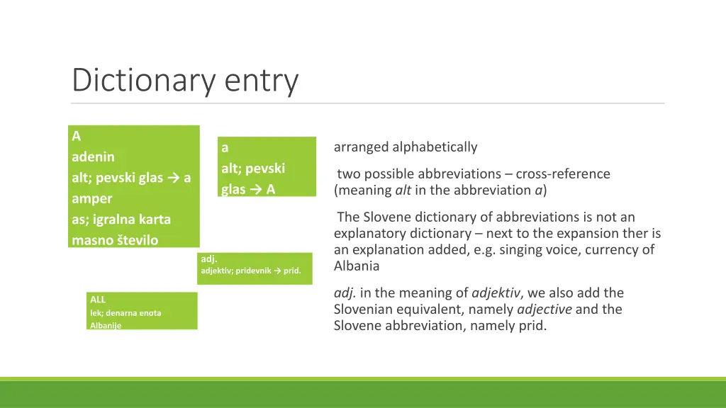 dictionary entry