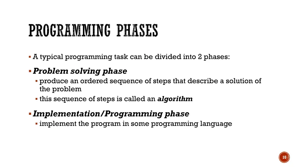programming phases