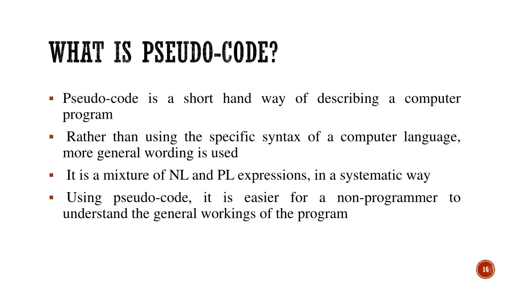 what is pseudo code